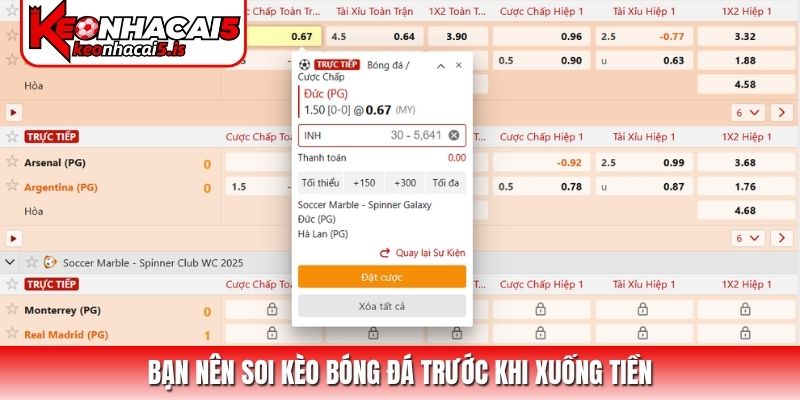 Bạn nên soi kèo bóng đá trước khi xuống tiền